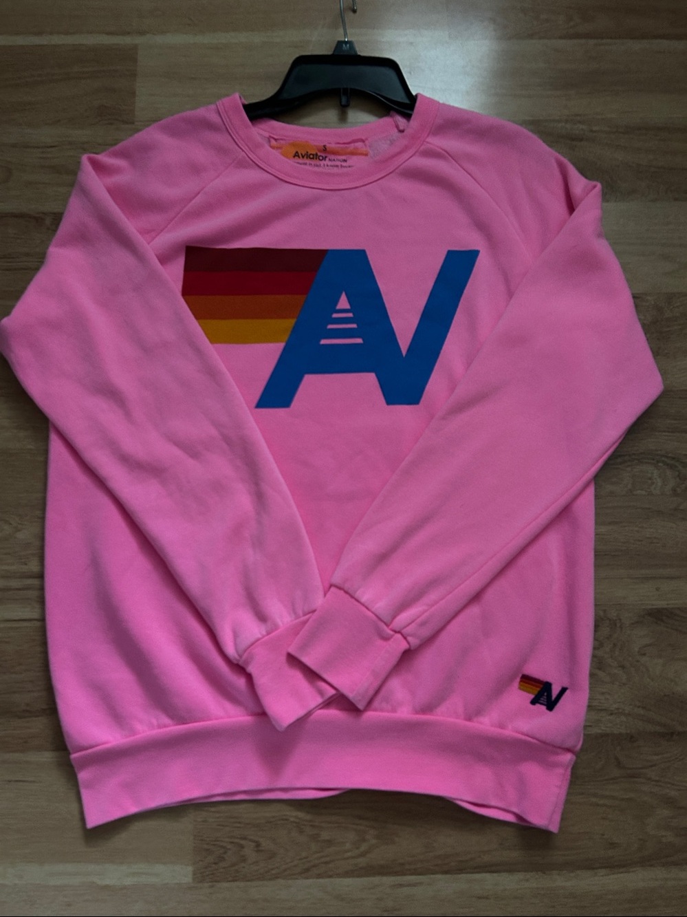 AVIATOR NATION Women's Logo Sweatshirt Pink Small